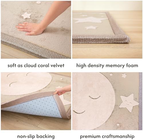 Hakuna Matte CloudSoft Baby Play Mat for Floor 60" x 80" 3D Moon & Stars - Image 3