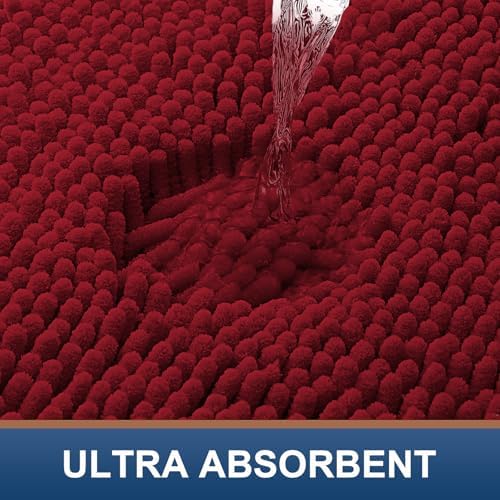 Smiry Toilet Rugs U-Shaped 24x20, Extra Soft Absorbent Contoured Bath Mat - Image 4
