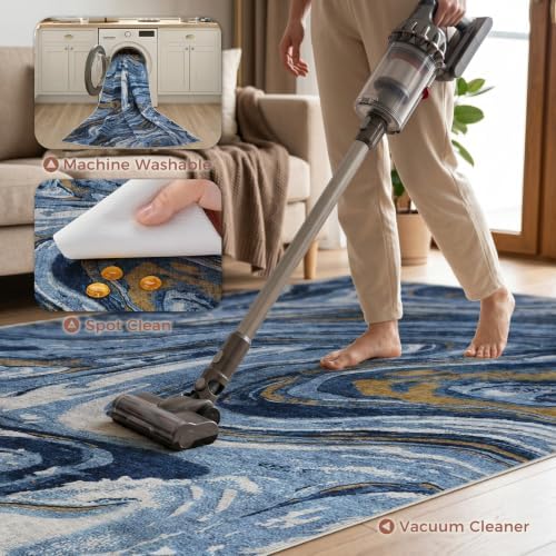 DMOYEST 10x12 Washable Area Rug Abstract Modern Non-Slip Indoor Carpet - Image 6