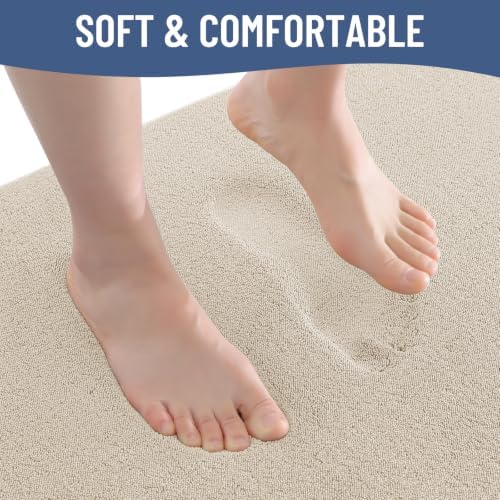 Smiry Memory Foam Bath Mat 36x24, Extra Soft Absorbent Bathroom Rugs - Image 3