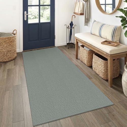 EARTHALL Washable Runner Rug, Non Slip Entryway Runner, 3x6 Ft, Green/Grey by Unknown