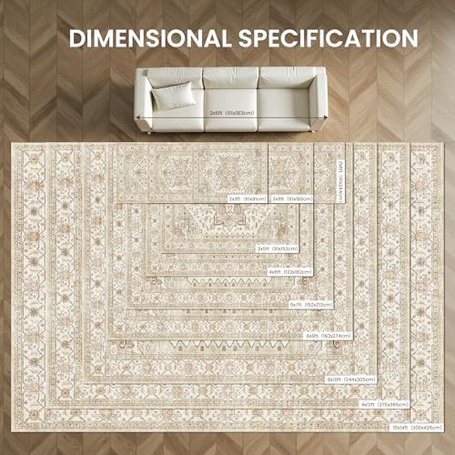 Runner Rug 2x6 Washable Runners for Hallways, Kitchen Runner Entryway Gold - Image 2