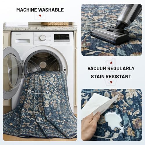 Washable Area Rugs 5'x7', Ultra Soft Carpet for Kids Room,Non-Slip/Low Pile,Stain Resistant, Indoor Carpet for Bedroom Nursery Kids Playroom Office Dining Room Home House Décor - Image 6
