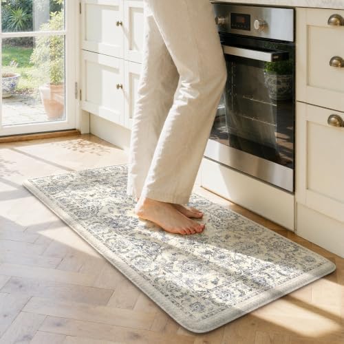 KIMODE Anti Fatigue Kitchen Mats Non-Slip, Cushioned Vintage Kitchen Rugs by StayinComfortCookwithJoy