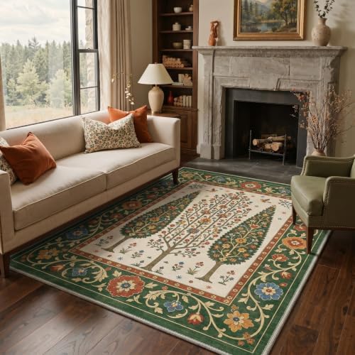 GENIMO 3x5 Outdoor Rug, Washable for Porch and Balcony, Antique Sage - Image 6