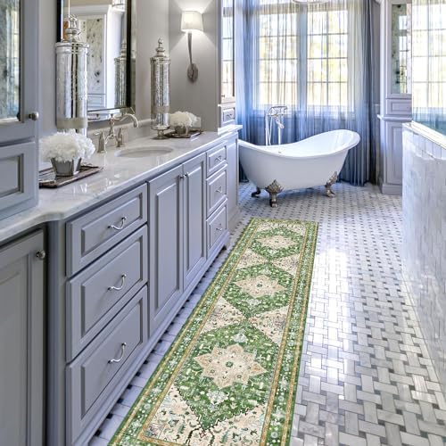 Yamaziot Washable Runner Rug, 2x8 Non-Slip Boho Vintage Hallway Kitchen Rug - Image 6