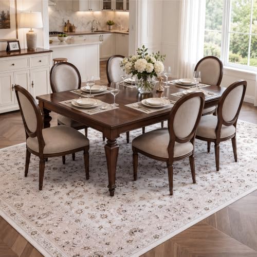 9x12 Area Rugs for Living Room, Washable Area Rug, Beige - Image 4