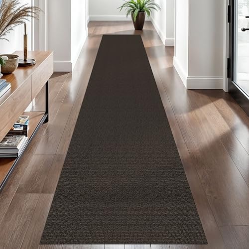 EARTHALL Washable Runner Rug, Non Slip Hallway Rug, 2x10 Ft, Taupe/Coffee - Image 6