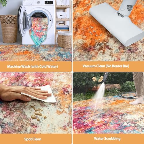 Aelenmu 5x7 Area Rugs for Living Room Washable Bedroom Dining Room Colorful - Image 5