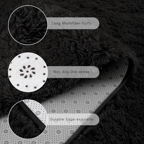 Chicrug Soft Runner Rug for Bedroom Living Room Plush Fluffy Rugs 5x7 - Image 6