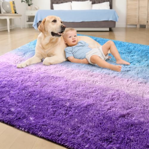 Tepook Fluffy Rugs for Living Room, Area Rug 6x9 Soft Carpet for Bedroom - Image 4