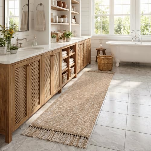 Collive Boho Kitchen Runner Rug, 2' x 7' Washable Modern Bathroom Mats - Image 3