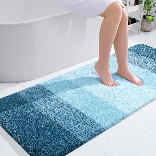 OLANLY Bathroom Runner Rug 54x24, Extra Soft Absorbent Microfiber Bath Rugs by OLANLY
