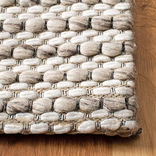 SAFAVIEH Marbella Collection Area Rug - 6' Round, Light Brown & Ivory, Flat Weave Wool Design, Ideal for High Traffic Areas in Living Room, Bedroom (MRB392T) - Image 3
