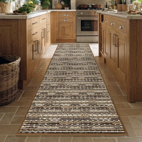 BSICPRO Kitchen Runner, 24"x70" Kitchen Mats for Floor, Brown by BSICPRO