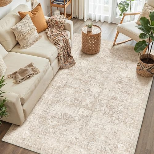 3x5 Beige Neutral Entryway Area Rug - Image 3