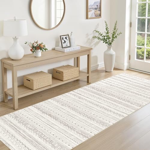 cotiled Hallway 2.6x8 Runner Rugs Washable Boho Moroccan Soft Rug - Image 3