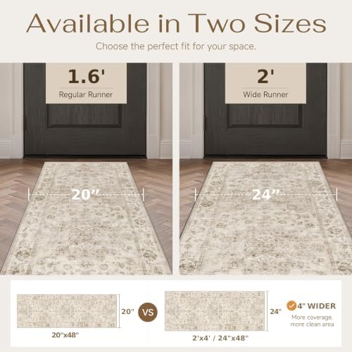 3 Piece Beige Neutral Kitchen Rug Set - Image 3