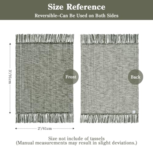 Collive Boho Bathroom Rug 2' x 3', Modern Farmhouse Rugs for Entryway - Image 2