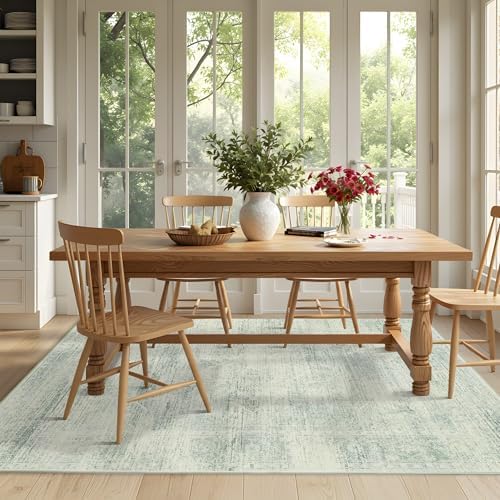 5x7 Area Rugs Green Washable Rug for Living Room Bedroom - Image 5