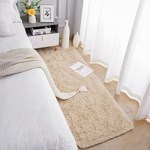 Chicrug Soft Runner Rug for Bedroom Living Room Plush Fluffy Rug 2x6 - Image 3