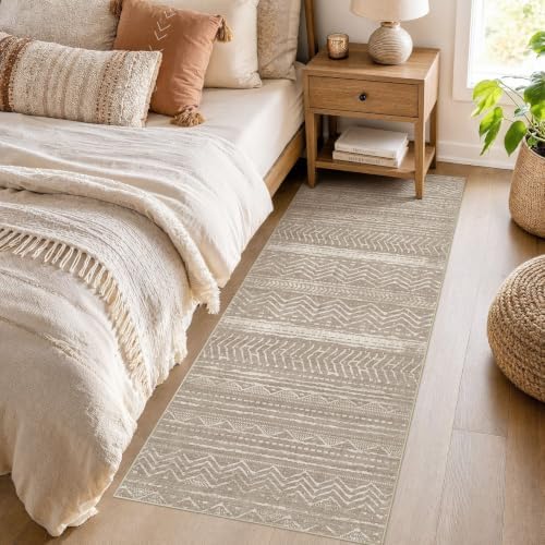 Nakagishi Boho 2x6 Runner Rug Machine Washable Rugs Non Slip Dark Brown - Image 2