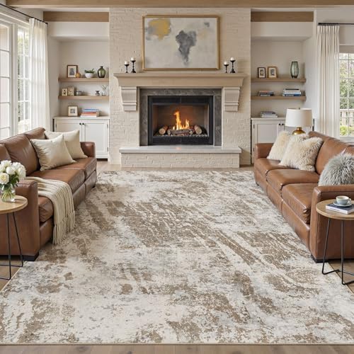 DMOYEST 7x9 Washable Area Rug Abstract Modern Non-Slip Indoor Carpet - Image 5