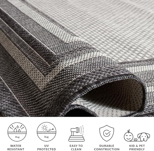 SAFAVIEH Courtyard Outdoor Runner Rug 2'3"x8', Light Grey CY8475-37612 - Image 6