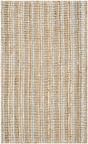 SAFAVIEH Natural Fiber Accent Rug 2'6"x4', Jute Knotted Grey NF447K - Image 3