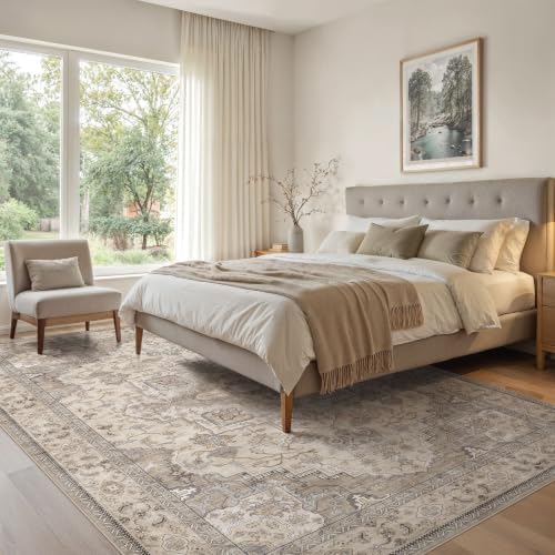EIEIHOUSE 12x15 Area Rug Washable Vintage Rugs for Living Room Brown/Multi - Image 2