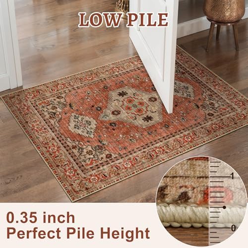 Tangsoo Boho 2x4 Runner Washable Rugs for Entryway, Non Slip Small Area Rug - Image 3