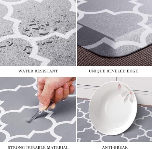 WISELIFE Anti Fatigue Mats for Kitchen Floor, 22" x 36", 4/5 Inch, Grey - Image 4
