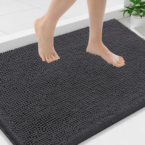 Smiry Bathroom Rugs 36X24, Luxury Chenille Extra Soft Absorbent Bath Mat by Smiry