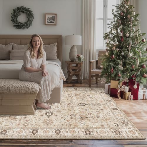 Machine Washable Rugs for Living Room: 6x9 Area Rugs for Bedroom - Image 3