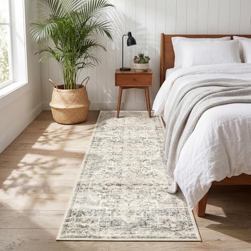 GarveeHome Washable Rug Runner 2x6 Vintage Runners for Hallways Beige - Image 2