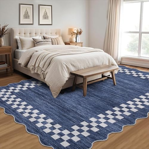 GarveeHome Small Bedroom Area Rug 3x5 Checkered Area Rug for Living Room by GarveeHome