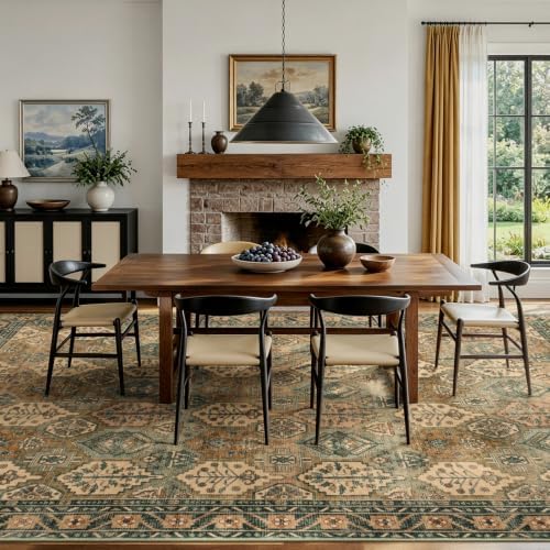 8x10 Area Rugs for Living Room Bedroom, Vintage Distressed Moroccan Brown - Image 3