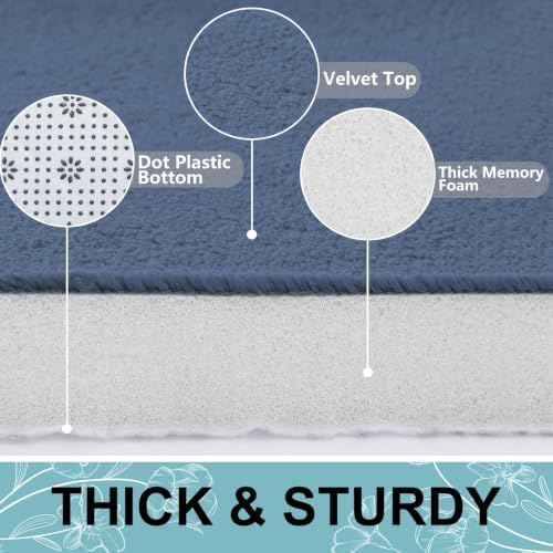 Smiry Memory Foam Bath Mat 36x24, Extra Soft and Absorbent Bathroom Rugs - Image 3