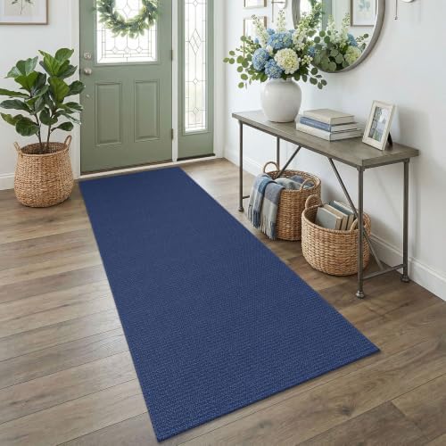 EARTHALL Washable Runner Rug, Non Slip Door Runner, 3x7 Ft, Heathered Blue by Unknown