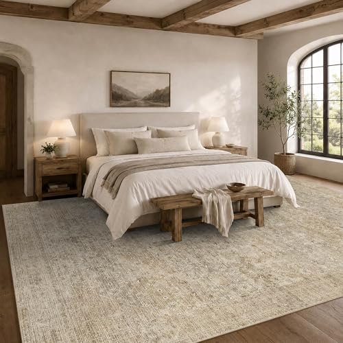 10x14 Washable Boho Area Rug, Non-Slip Living Room Carpet - Image 3