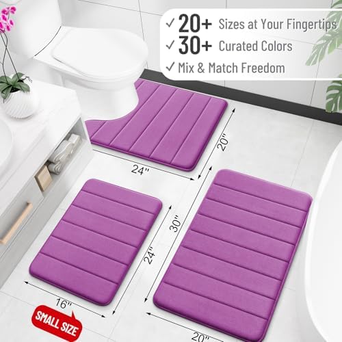 OLANLY Memory Foam Large Bath Mat 40x24, Super Soft Absorbent Bathroom Rugs - Image 2