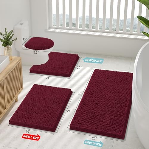 Smiry Bathroom Rugs 44X32, Luxury Chenille Extra Soft Absorbent Bath Mat - Image 2