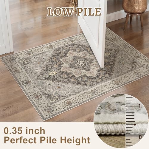 Tangsoo Vintage 2x5 Washable Runner Rugs for Hallway, Non Slip Rug Runner - Image 3