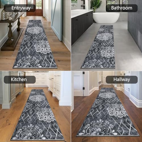 HEBE Hallway Runner Rug 2'x8', Washable Non Slip Kitchen Rug Runner - Image 5