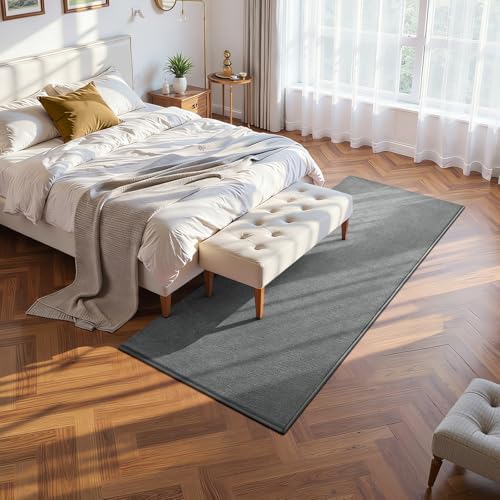 ISEAU 2x8 Soft Runner Rug for Hallway, Washable and Non-Slip, Grey - Image 6