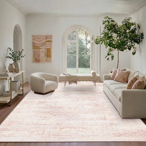 8x10 Area Rugs for Living Room Washable Large Pink Rugs Cute - Image 5