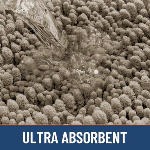 Smiry Bathroom Rugs 40X32, Extra Soft Rubber Backing Chenille Bath Mats - Image 5