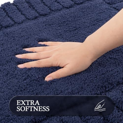 Pauwer Bathroom Rugs Sets 2 Piece, Non Slip Plush Bath Mats, Dark Grey - Image 3