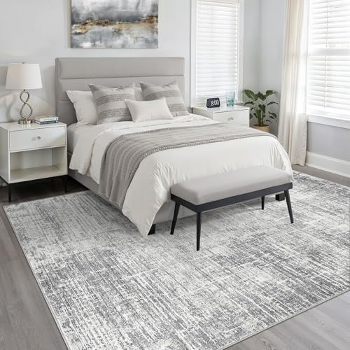 LOONGRUG 5x8 Area Rug Washable Neutral Modern Rug for Living Room Grey - Image 4