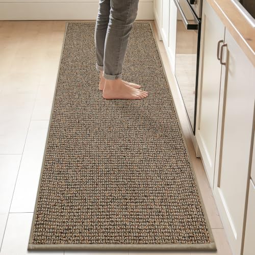 BEQHAUSE Kitchen Runner Rugs 24"x84", Kitchen Mats for Floor, Taupe by BEQHAUSE